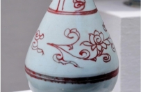 元代釉里红玉壶春瓶  高24.1cm|波士顿美术馆藏